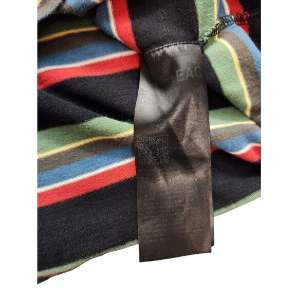 Vtg Guess T-shirt striped Y2K Men's medium multicolor embroidered accent collar - Picture 8 of 8